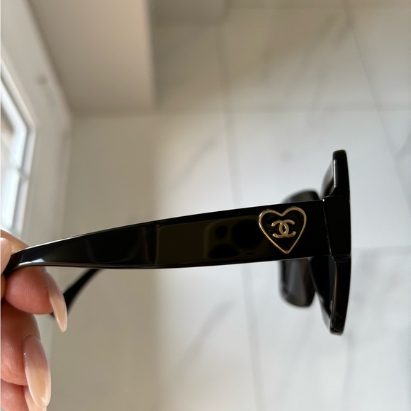 Chanel Brand New Acetate Square Heart Sunglasses BNIB - Picture 7 of 13